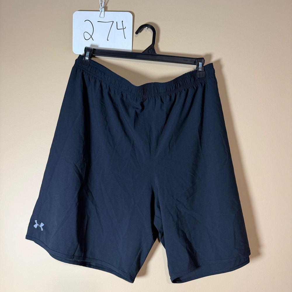 Under Armour Mens 4XL Loose Fit Athletic Training Shorts Black Mesh Pockets